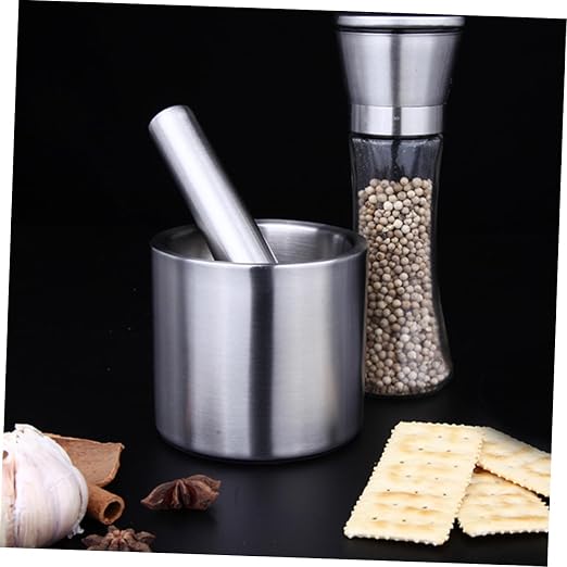 SOLUSTRE Ergonomic Garlic Press 304 Stainless Steel Kitchen Garlic Masher Spice Grinder Easy Cleaning Modern Style - Image 5