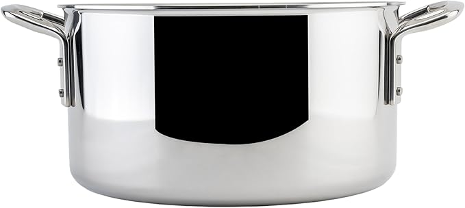 WINCO Tri-Ply Stock Pot, 12-quart, Silver - Image 3