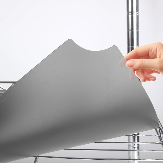 Wire Shelf Liners 14x24, 5 Pack Heavy Duty Wire Shelving Plastic Mats, Waterproof Non-Slip Shelf Liners for Kitchen, Closet, Pantry - Gray by WAWINYAirVentFilters