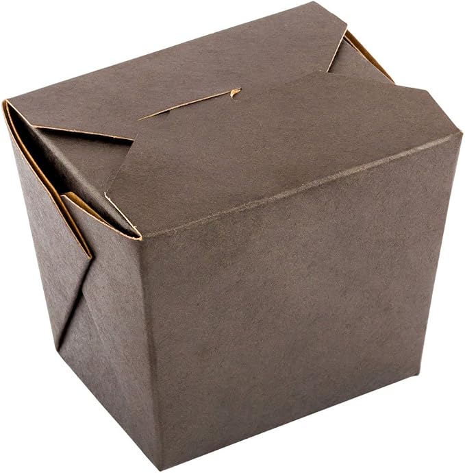 Restaurantware Chinese Take Out Boxes 200 Pack of 8 oz Grease-resistant Party Take Out Food Containers Disposable Stackable Asian Square Black Paper To Go Boxes For Restaurants - Image 2