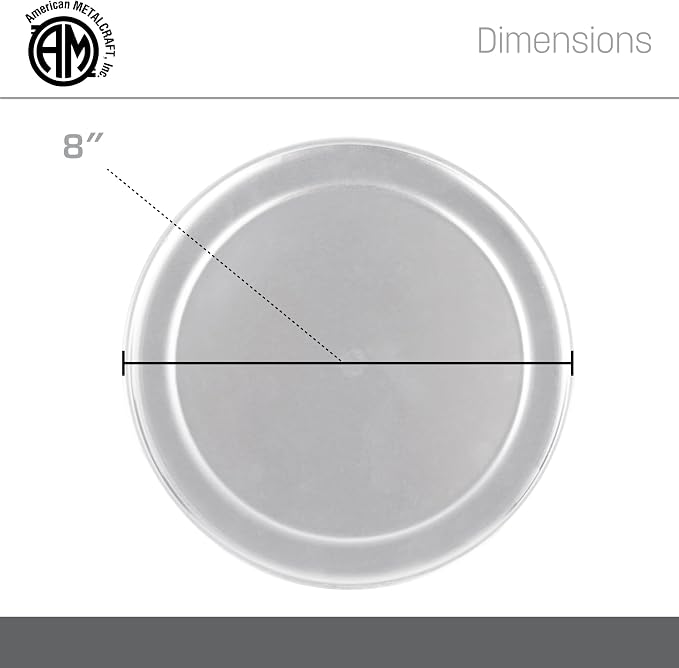 American METALCRAFT, Inc. TP8 Wide Rim Pizza Pan, Aluminum, 8-Inches,Silver - Image 3