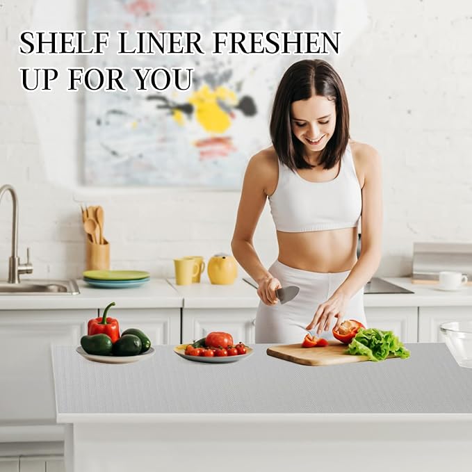 Beautysaid Shelf and Drawer Liner for Kitchen Cabinet Non Adhesive Non Slip - Image 7