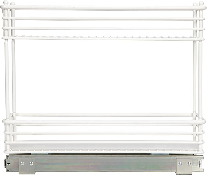 Household Essentials White Steel Artisan Organizer with Plastic Liners, 2-Tier Pull-Out - Image 6