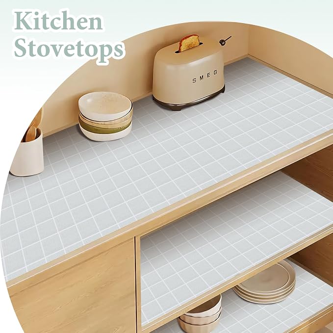 Drawer and Shelf Liner for Kitchen Cabinet: 17 in X 20 Ft Non Slip - Image 3