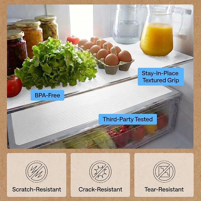 GORILLA GRIP Shelf Liner, Non-Adhesive Cabinet Liners, 17.5" x30' White - Image 4