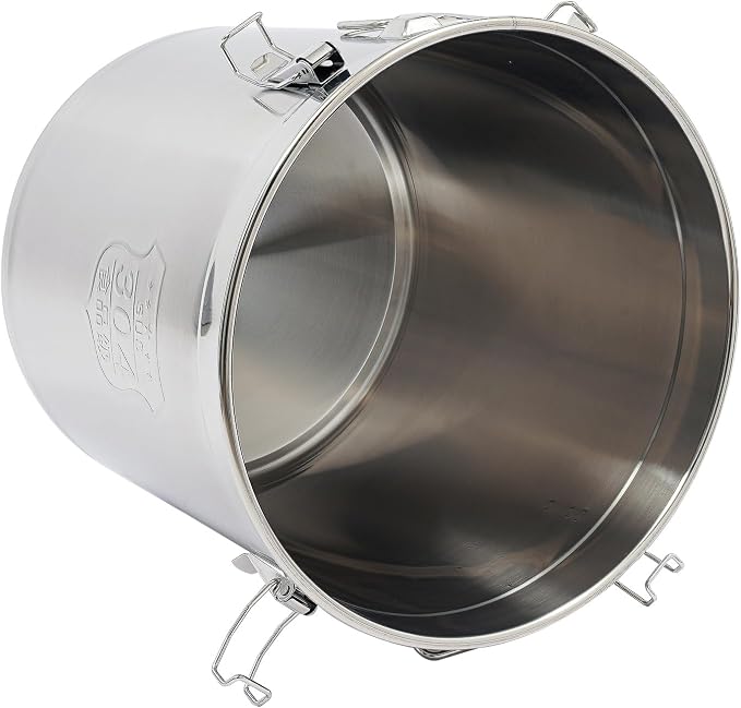 DYNAMI 12.7Gal 304 Stainless Steel Rice Storage Container 40-90Lbs | 48L Extra large Metal Rice Storage Bucket with Airtight Lid &Locking Buckle,Bird Seed Storage Container 50 lbs,for Rice Flour - Image 5