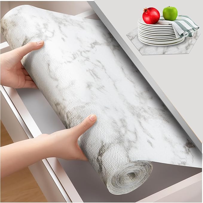 Beautysaid Shelf and Drawer Liner for Kitchen Cabinet Non Adhesive Non Slip by Beautysaid
