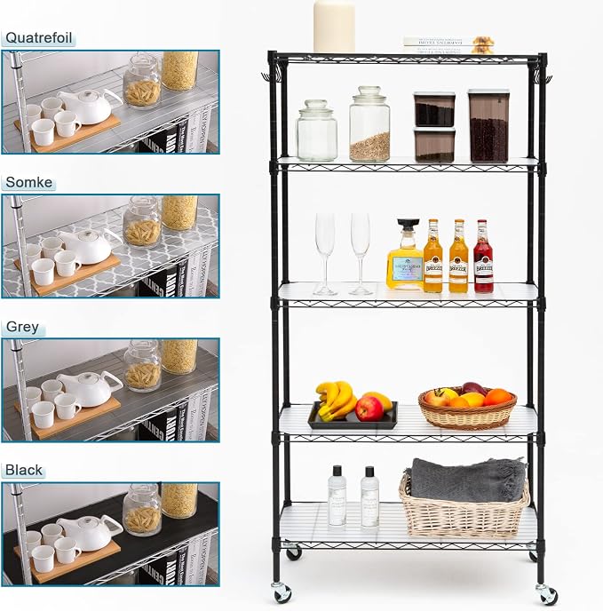 BRIAN & DANY Wire Shelf Liner, Set of 5, 13.4" x 23.2" Clear - Image 6