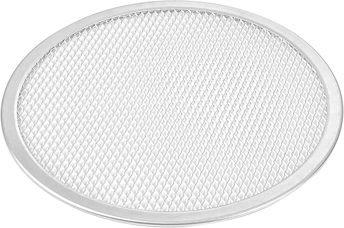 Restaurantware 10 Inch Aluminum Pizza Screen Pack of 144 Mesh Baking Tool For Crispy Crust, Lightweight Stackable Seamless Rim Rust-Resistant Baking Screen, Reusable for Pizzerias, Home Oven Use by Restaurantware