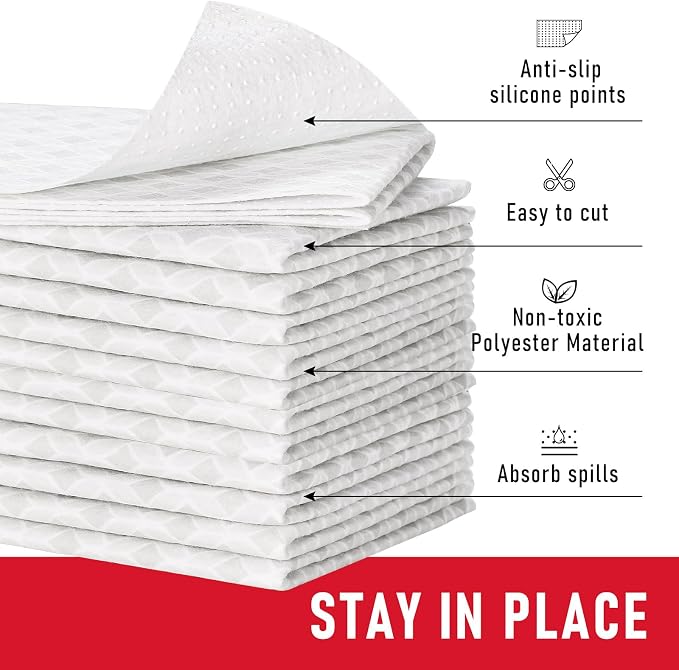 Cooyes Refrigerator Liners 17.7" x 24", Absorbent Strong Grip Fridge Mats Machine Washable, Non-Adhesive Refrigerator Shelf Liner for Fridge Bins & Kitchen Cabinets, - Image 6