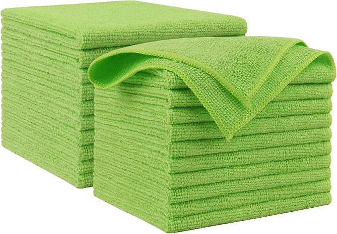 AIDEA Microfiber Cleaning Cloth-20PK, Microfiber Towels for Cars, 12"×12" by AIDEAHOME