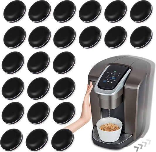 Appliance Sliders for Kitchen Black 24 PCS Self-Adhesive Small Kitchen Appliance Slider Hacks Easy to MovIing & Space Saving Must Have Gadgets Mixer Accessories for countertop