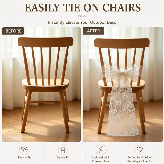 12 Pcs White Lace Table Runner 30x120 Inch Boho Lace Tablecloth - Image 6