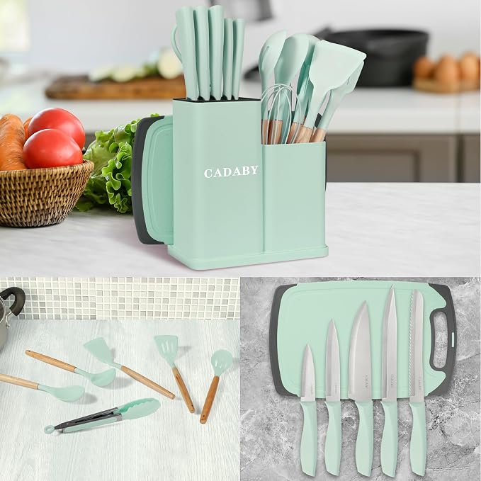 19PCS Green Kitchen Cooking Utensils Set Kitchen Tools Set - Image 9