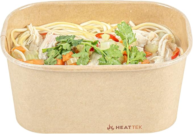 Heat Tek 34 Ounce To Go Containers 100 Greaseproof Serving Containers- Durable For Oven, Microwave And Freezer Use Stackable Kraft Paper Disposable Food Container For Takeouts- Restaurantware - Image 9