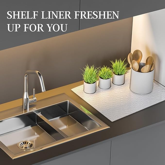 Beautysaid Shelf and Drawer Liner for Kitchen Cabinet Non Adhesive Non Slip - Image 8