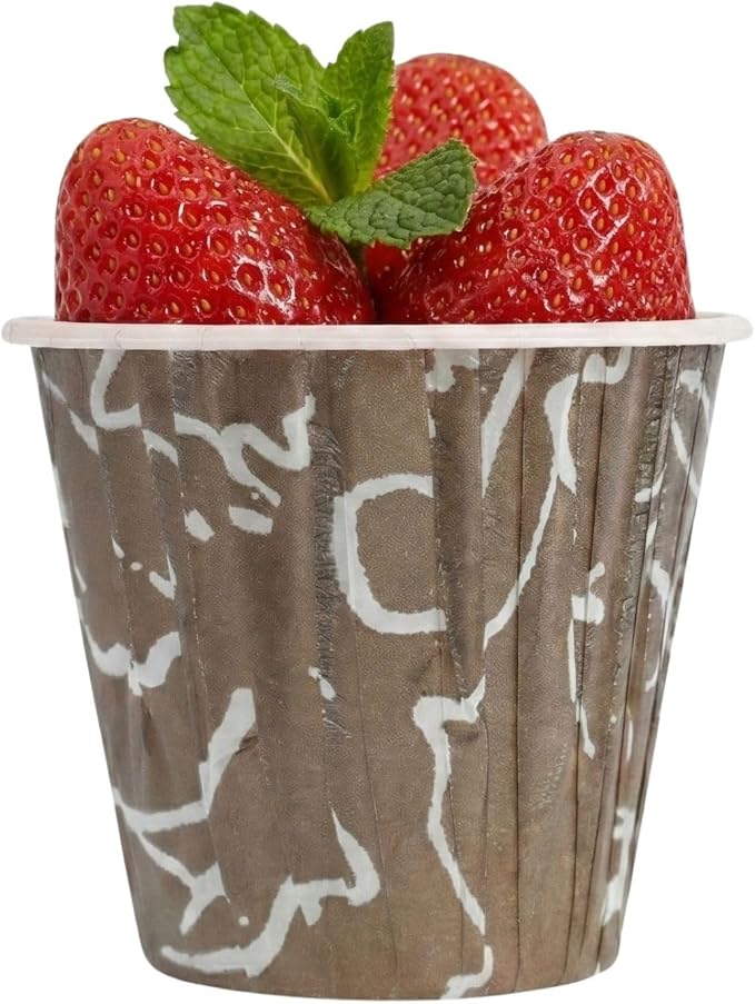 Restaurantware-Panificio 3.5 Ounce Baking Cups, 200 Pleated Cupcake Liners - Oven-Ready, Freezable, Brown And White Paper Muffin Cases, Disposable, Chocolate Wisp, For Wedding Parties, Baby Showers - Image 6