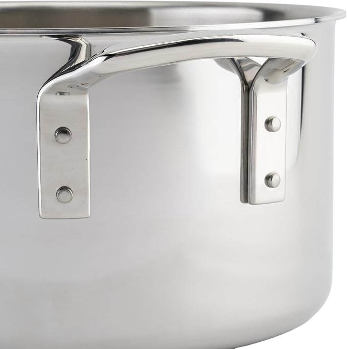 WINCO Tri-Ply Stock Pot, 12-quart, Silver - Image 4