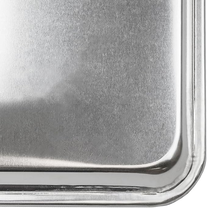TrueCraftware- Half Size Aluminum Sheet Pan 18" x 13" Baking Sheets Set of 12- Oven Safe Baking Pan Baking Tray Cookie Sheet Baking Sheet Perfect for Baking Roasting and More - Image 5
