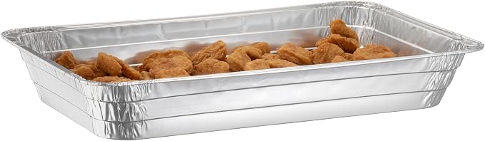 (25 Count) Full Size Deep Steam Table Pans With Lids | Foil Pans with Lids | Disposable Food Containers for Baking, Freezing, and Storage (21” x 13” x 3”) - Image 8