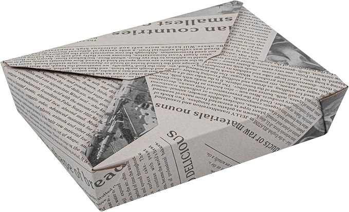 Restaurantware Bio Tek 8.5 x 6.3 x 2 Inch Food Containers 200 Durable Noodle Boxes - Disposable Sustainable Newsprint Paper 49-Ounce Takeout Boxes Rectangle For Takeouts Or Picnics - Image 14