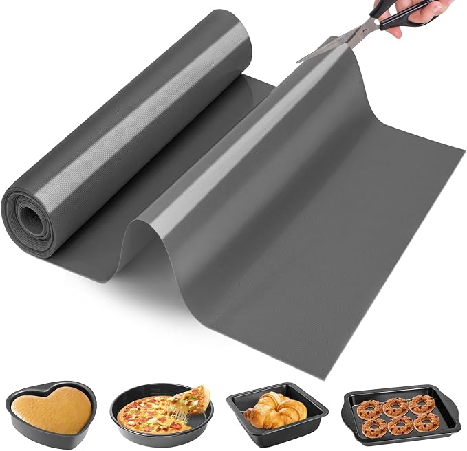Silicone Baking Mat Roll- Cut To Size Silicone Mat - Reusable Baking Mat, Silicone Pastry Mats for Rolling Dough, Non Stick Food Grade Silicone Sub Mat Roll, Kitchen Counter Mat by GoldeerkitchenBakingAccessoriesTools