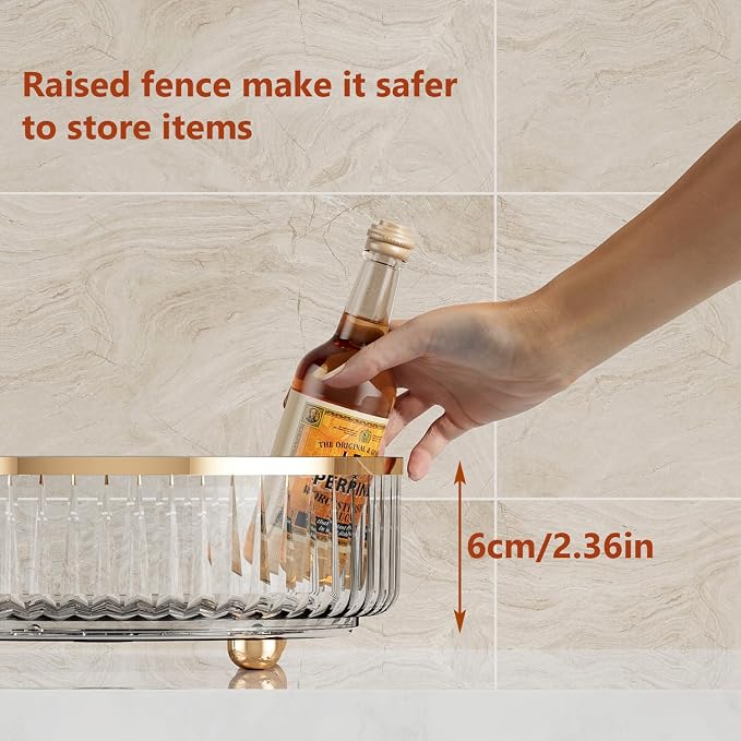 Clear Lazy Susan Pantry Organizer and Storage,Rotating Storage Rack for Kitchen,Plastic 11" Turntable Organizer for Cabinet,Countertop,Dining Table,Vanity,Condiment,Spice,Food.Round Spinning Tray - Image 8