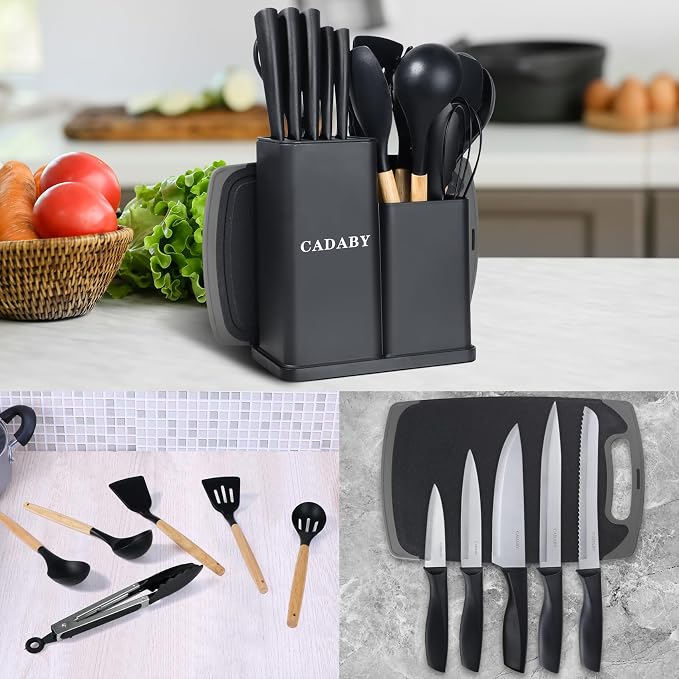 19 PCS Black Kitchen Cooking Utensils Set Kitchen Tools Set - Image 9