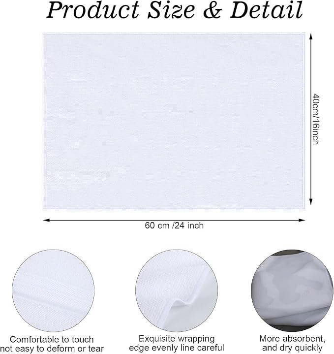 Patelai 32 Pieces Sublimation Blank Towels Microfiber Dishtowel Absorbent Multi Purpose Kitchen Dish Towels DIY Dishcloth Bathroom Towel for Fall Christmas Kitchen Home Decor, 16 x 24 Inch - Image 3