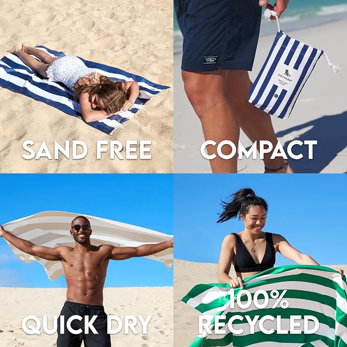 Dock & Bay Beach Towel - Quick Dry, Sand Free - Compact, Lightweight - 100% Recycled - Includes Bag - Cabana - Boracay Yellow - Large (160x90cm, 63x35) - Image 5