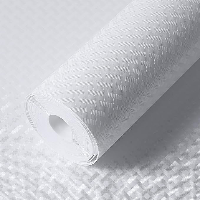 Shelf Liners for Kitchen Cabinets Non Adhensive,White 23.6"× 393.7" by StaHom