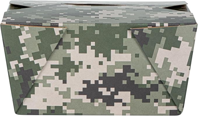 Restaurantware-Bio Tek 5.1 x 4.1 x 2.6 Inch Food Containers, 200 Durable Takeaway Boxes - Disposable, Sturdy, Camouflage Paper 30 Ounce Takeout Boxes, Rectangle, For Takeout And Delivery, Or Picnics - Image 15