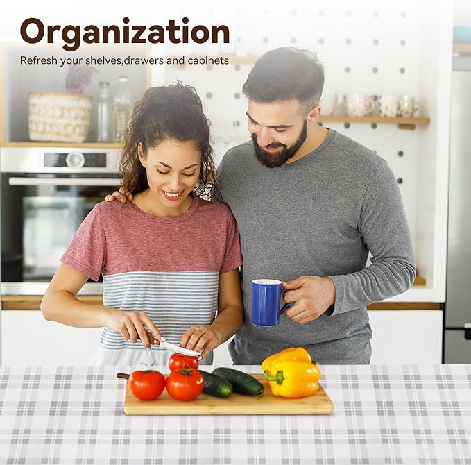 Drawer Shelf Liner for Kitchen Cabinets, Non Adhesive Slip Resistant Shelf Paper Easy to Clean, Strong Grip Thickened Waterproof Washable Mat for Pantry Shelves Cupboard Dresser, Grey, 17.5 in x 10 FT - Image 8