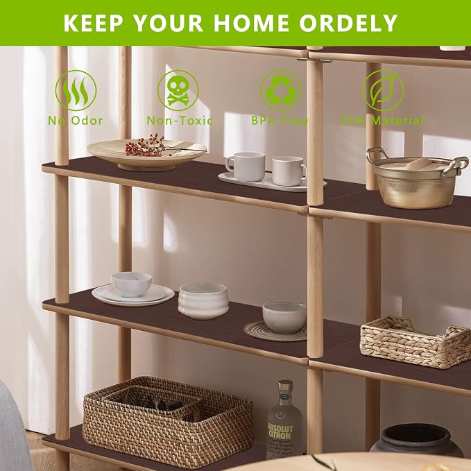 Anze Shelf Liner for Kitchen Cabinets, Coffee, 11.8 x 236.2 in - Image 7