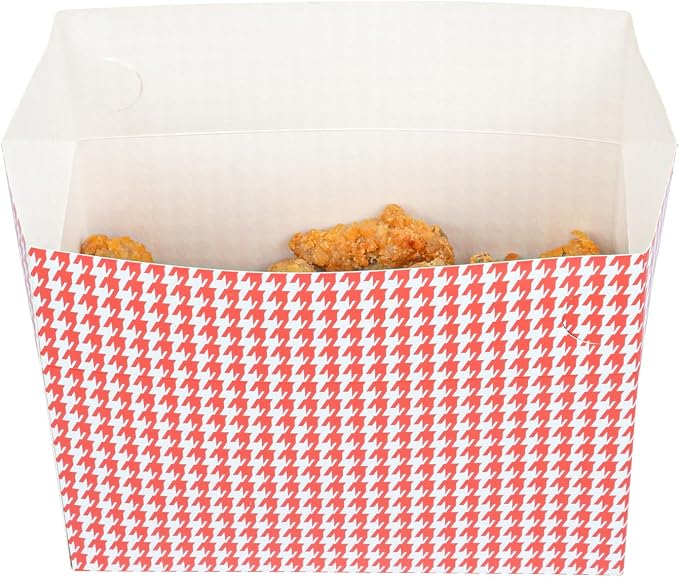 Restaurantware Takeout Lunch Box 400 Count 80 Ounces Spill-Resistant Chicken Box Freezer-Safe Greaseproof Paper Red - Image 12