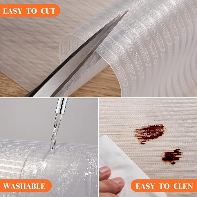 Mcrbeay 17.5" X 120" Refrigerator Liners Shelf Liner Washable - Image 4