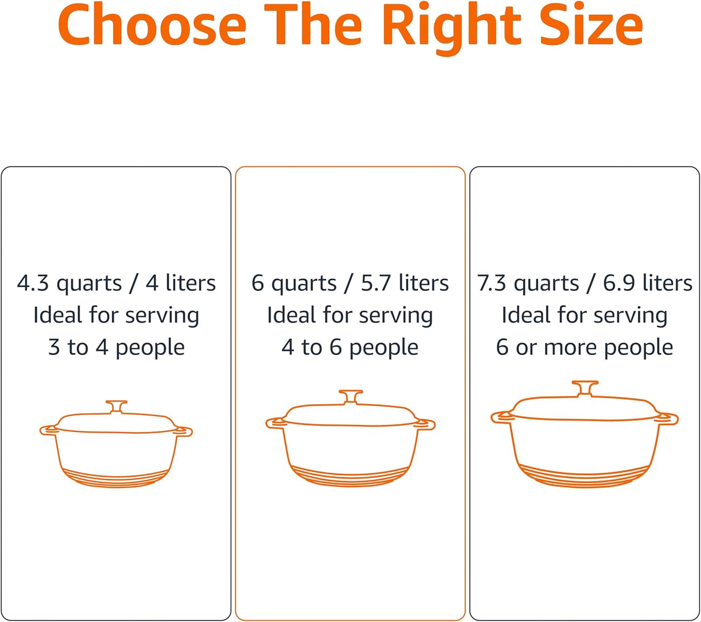 Amazon Basics Cast Iron Dutch Oven Pot with Lid, Enameled, Round, Dual Handles, Heavy-Duty, Small, 4.3-Quart, White