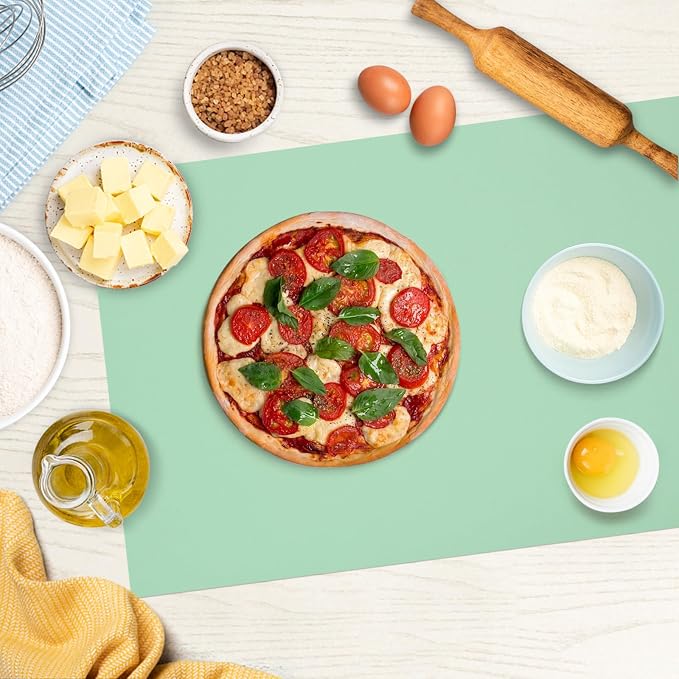 Silicone Mat Heat Resistant Mats for Countertop, Large Silicone Mats for Kitchen Counter Crafts Workbench Table, Size 48x24 inches Thick 2mm,Rolled Package,Light Green - Image 5