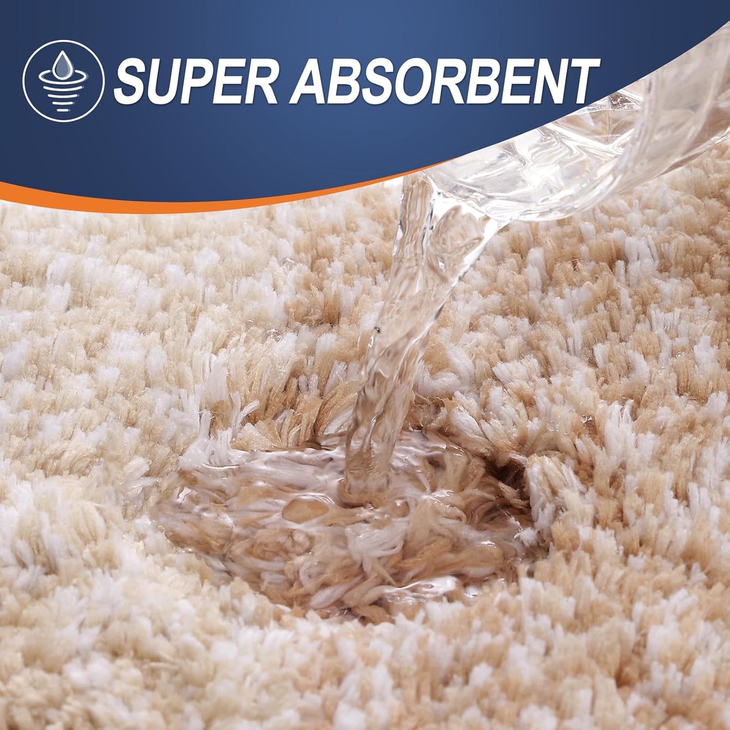 OLANLY Bathroom Rugs Mat 36x24, Extra Soft Absorbent Microfiber Bath Rugs, Rubber Backing, Quick Dry, Machine Washable Bath Mats for Bathroom Floor, Tub and Shower, Home Decor Accessories, Beige