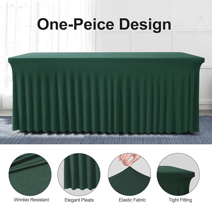 BDDC One-Piece Spandex Table Cloth Skirt for 4FT Rectangle Tables - Image 2