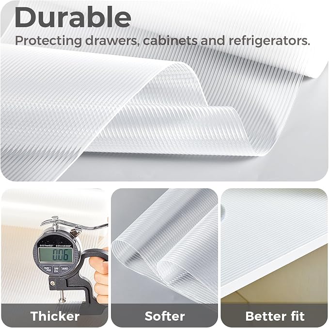100% EVA Shelf Liner Waterproof Non Adhesive, 17.5" x 240", Ribbed - Image 6