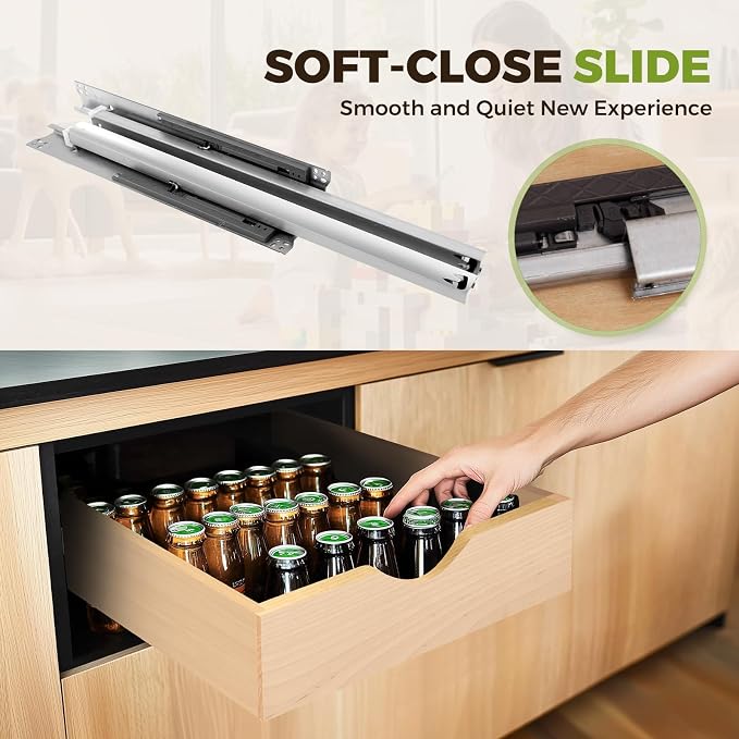 Pull Out Drawers for Cabinet Wood 33" W x 23" D Slide Out Organizer - Image 6