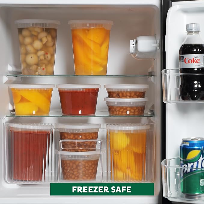 Freshware Food Storage Containers [36 Set] 16 oz Plastic Deli Containers with Lids, Slime, Soup, Meal Prep Containers | BPA Free | Stackable | Leakproof | Microwave/Dishwasher/Freezer Safe - Image 7