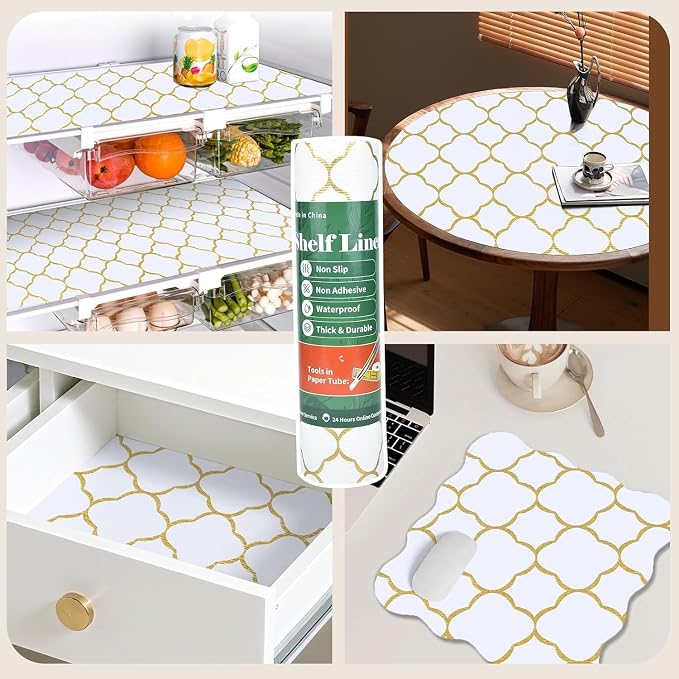 Shelf Liners for Kitchen Cabinets 23.6in x 30FT Non Adhesive Drawer Liner - Image 9