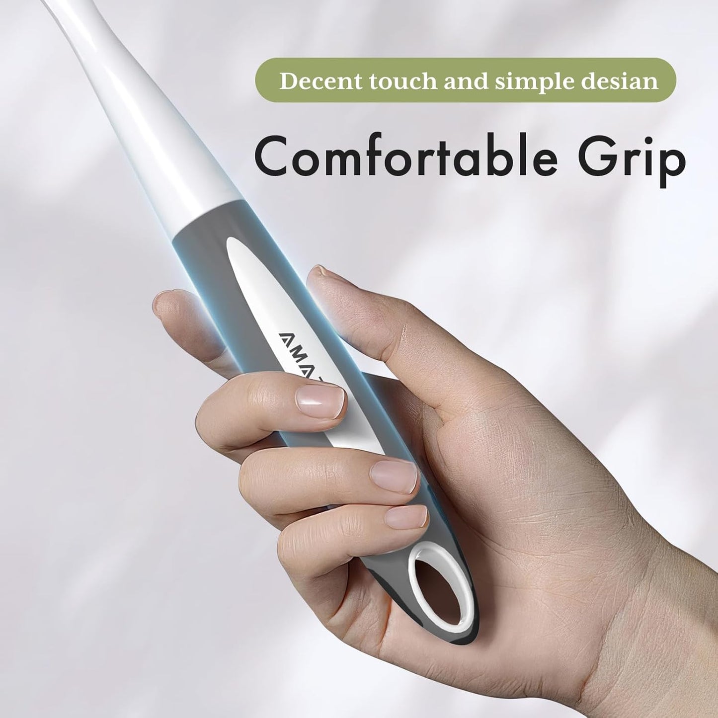 Amazer Dish Brush with Handle, 2 Pack Kitchen Scrub Brushes for Cleaning, Dish Scrubber with Stiff Bristles for Sink, Pots, Pans (Grey+Grey)