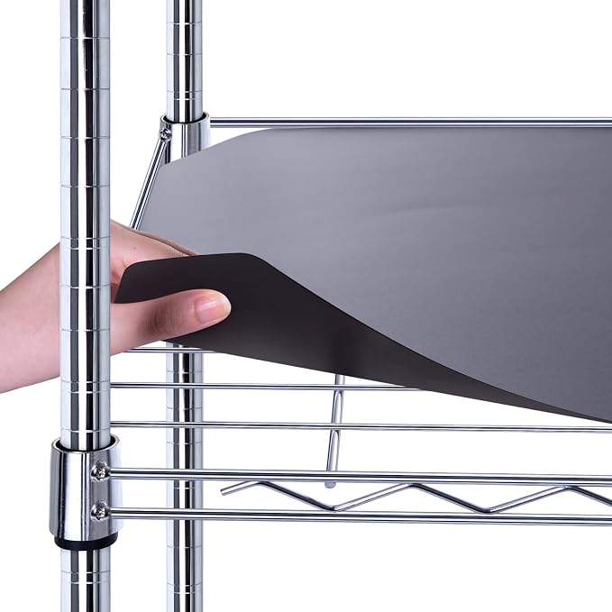 BRIAN & DANY Wire Shelf Liner, Set of 5, 18" x 36" Black by BRIANDANY