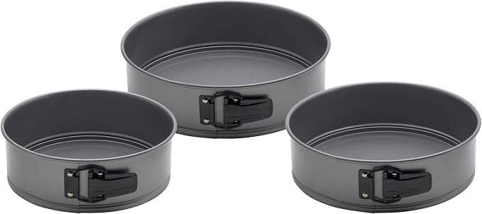 Mrs. Anderson's Baking Non-Stick Springform Pan Set, Carbon Steel with Non-Stick Coating, PFOA Free, Round, Set of 3 by MrsAndersonsBaking