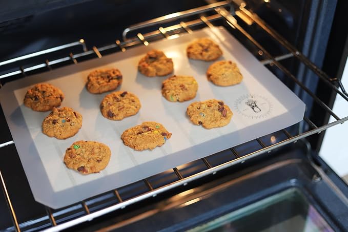 Silicone Baking Mats - 1/2 Sheet Size Baking Sheet Liners, Pack of 4, Gray | Oven Safe, Non-Stick Silicone Baking Sheet Liner, Perfect For Baking Macarons Cookies, Pastry & Cakes, (11.5 X 16.5 in) - Image 6