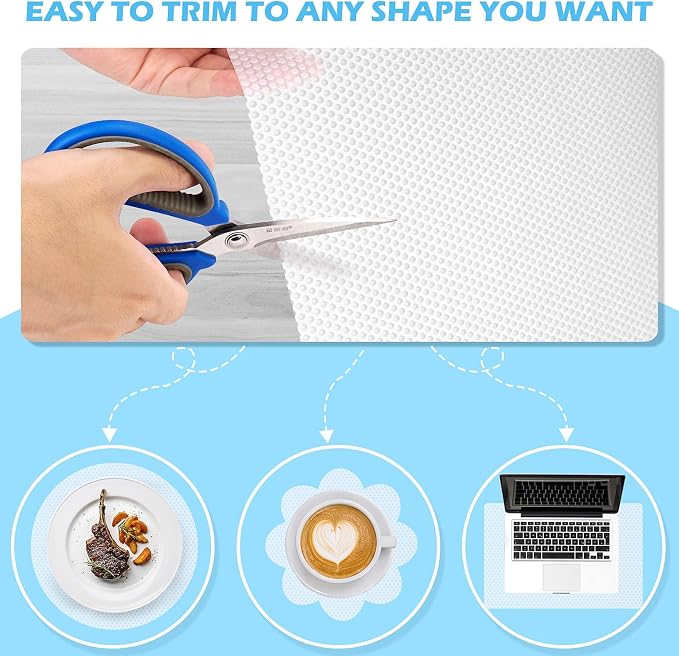 Drawer Liners, Waterproof Shelf Liner, Anti-Slip Non-Adhesive BPA Free Kitchen Cupboard Cabinet Liner Refridge Fridge Mats Sink Protector Strong Durable for Home (Clear/23.6in x 20Ft) - Image 4