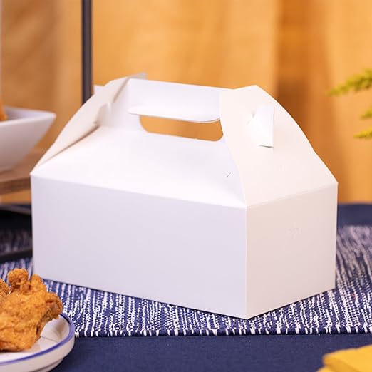SCT 2701 Paperboard White Small Barn Style Carry Out Box, 5-lb Capacity, 8-7/8" Length x 5" Width x 3-1/2" Height (Case of 250) - Image 5
